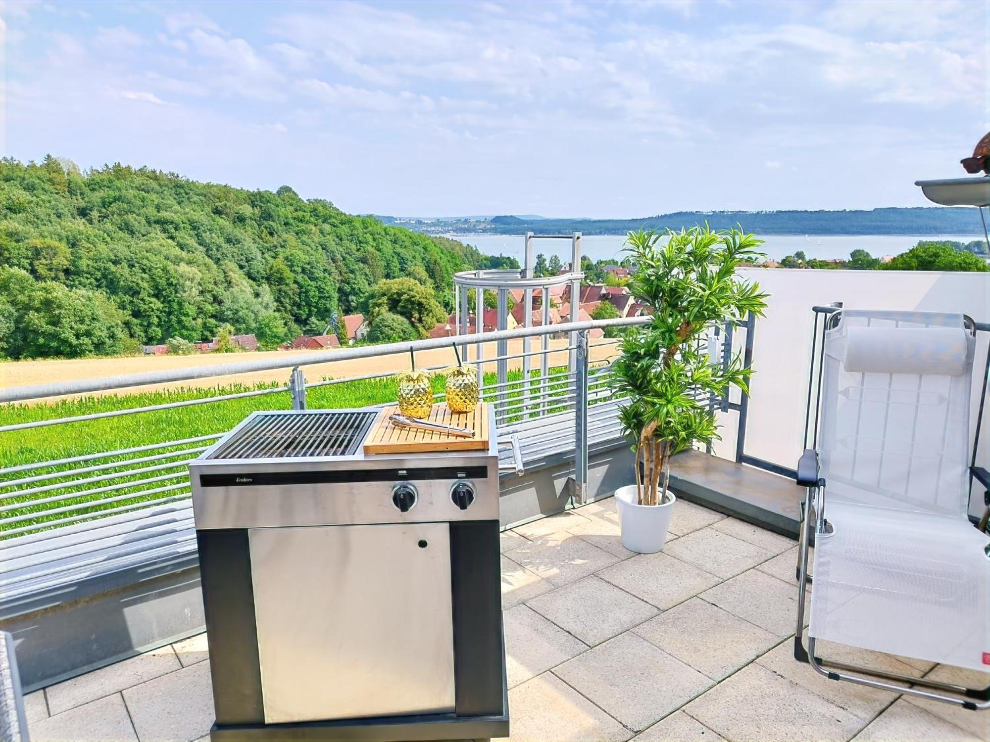 Seeblickapartment Fuer Bis Zu 12, Nuernberg & Schwabach In 30-35 Minuten Zu Erreichen, Sauna, Arbeitsplatz, Dachterrasse & Grill Spalt Bagian luar foto