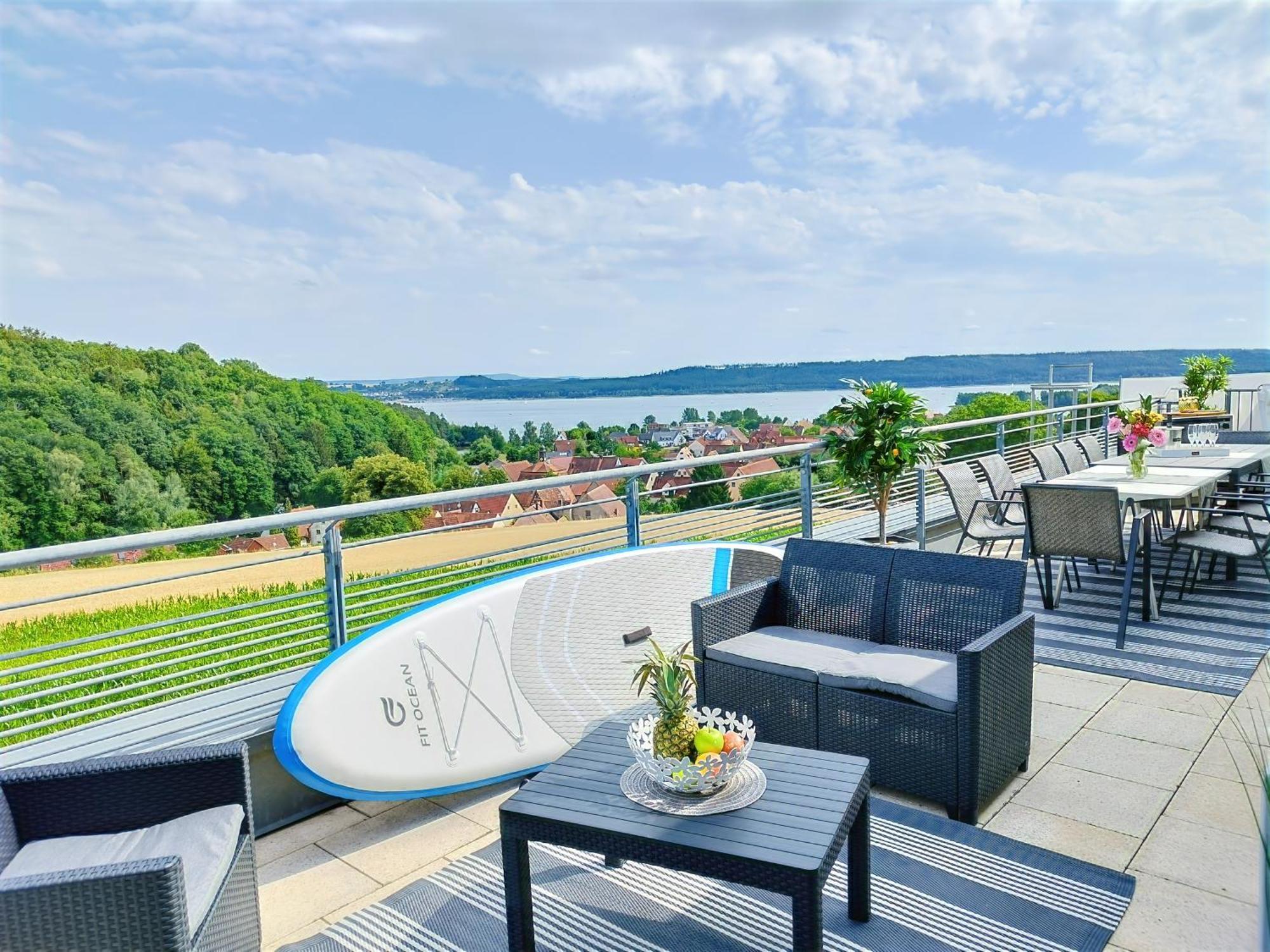 Seeblickapartment Fuer Bis Zu 12, Nuernberg & Schwabach In 30-35 Minuten Zu Erreichen, Sauna, Arbeitsplatz, Dachterrasse & Grill Spalt Bagian luar foto